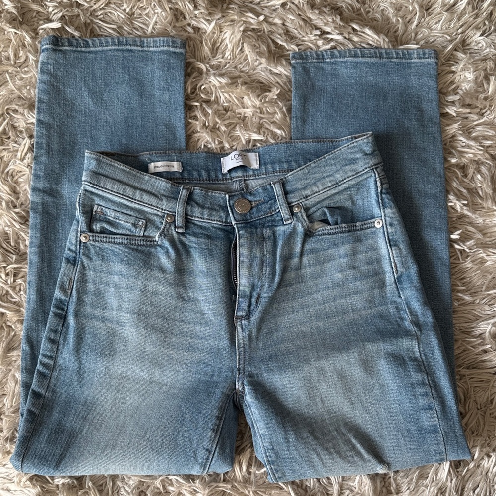 LOFT Light Blue Straight Leg Jeans
